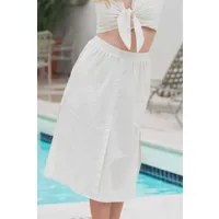 Vanilla Sand Vanilla Sand Damen vegan Midirock Comporta Hohe Taille Vanille – Produktbild 1 von 1