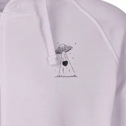 HANDGEDRUCKT HANDGEDRUCKT "Beam it up" Männer Zip Hoody Neutral – Produktbild 1 von 1