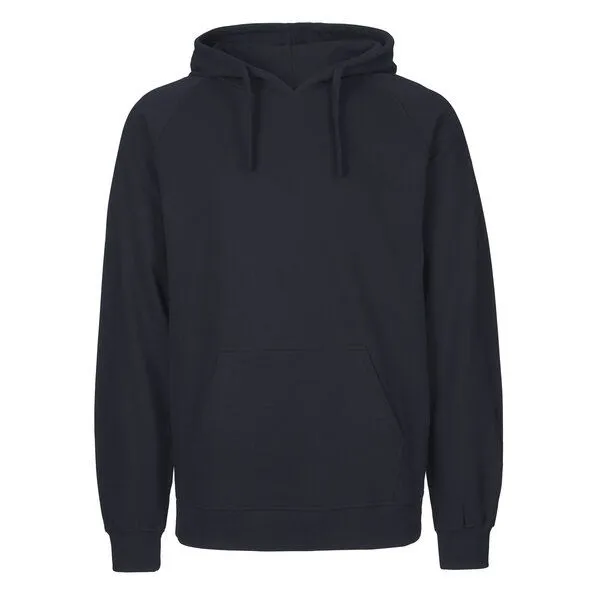 HANDGEDRUCKT HANDGEDRUCKT "Gravity" Männer Hoody aus reiner Biobaumwolle (kbA), Navy, – Produktbild 2 von 3
