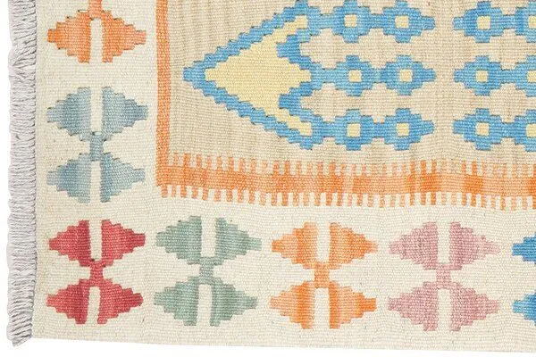 Rugtales Kelim Gashgai Rugtales aus Schurwolle, 63x244 cm, Beige, – Produktbild 4 von 4