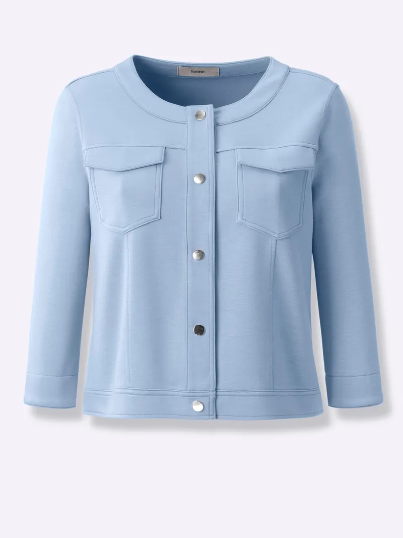 heine Shirtjacke eisblau, Eisblau, – Produktbild 1 von 2