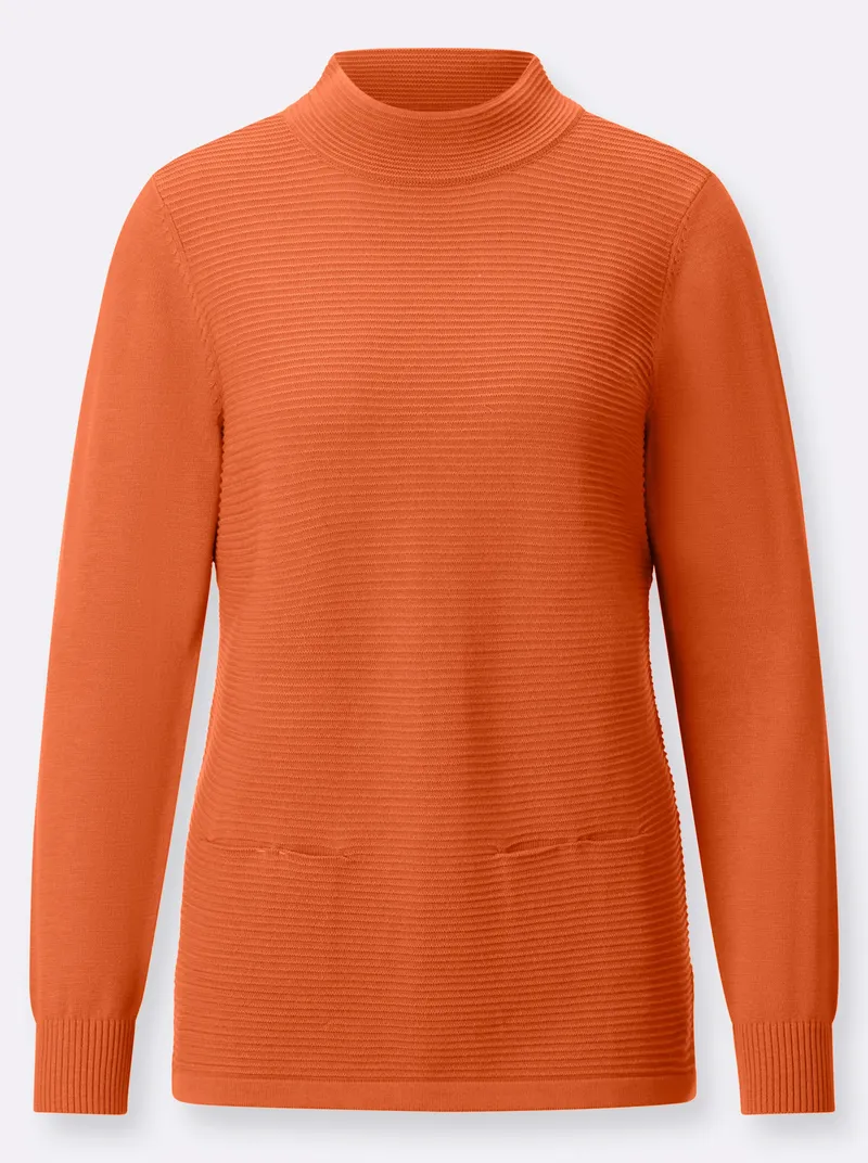 Witt Stehkragenpullover papaya, Papaya, – Produktbild 2 von 2