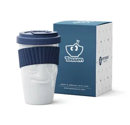 FIFTYEIGHT PRODUCTS FIFTYEIGHT PRODUCTS Porzellan-To-Go-Becher „Lecker“ (400 ml) – Produktbild 1 von 1