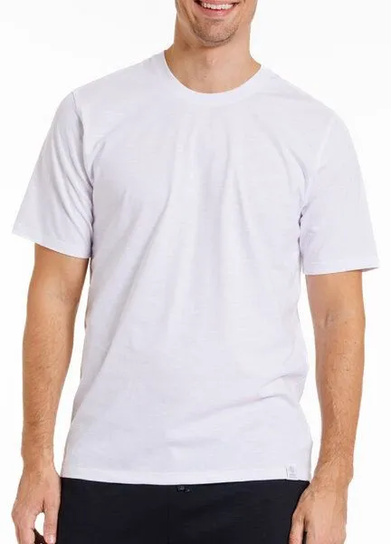 Haasis Bodywear Haasis Bodywear Herren T-Shirt Rundhals, Slub Single Jersey, Bio Baumwolle, GOTS zertifiziert, Weiss, – Produktbild 1 von 4