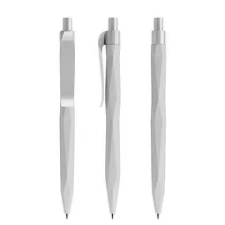 prodir prodir® Druckkugelschreiber QS20 Soft Touch PRP Push, blaue Mine, zementgrau – Produktbild 1 von 1