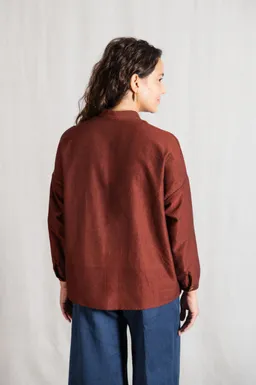 Jyoti - Fair Works Jyoti - Fair Works Damen vegan Bluse Hawali Rum Raisin Braun – Produktbild 1 von 1