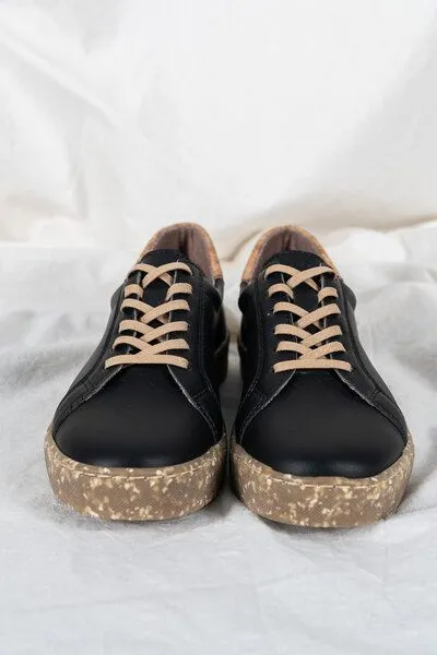 AGAZI AGAZI DORI sneakers, Schwarz mit kork, – Produktbild 3 von 4