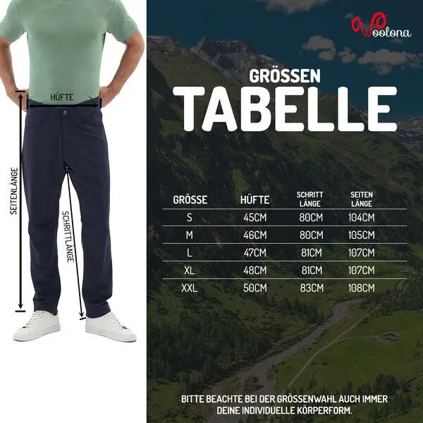 Woolona Woolona Traveler Hose – Herren – Merinowolle/recycletes Polyamid, Navy, – Produktbild 2 von 4