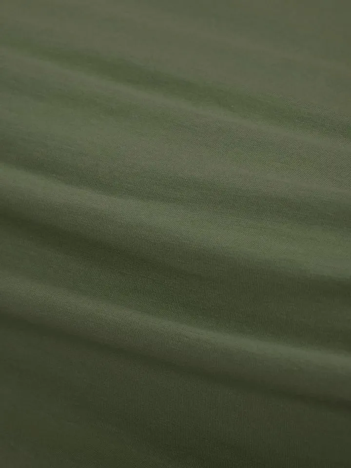 Essenza Spannbettlaken The Perfect Organic Jersey, 95% Bio-Baumwolle (GOTS), 5% Elasthan, Gummizug: rundum, (1 Stück), aus GOTS-zertifizierter Baumwolle Jersey-Stretch, Grün, – Produktbild 3 von 4