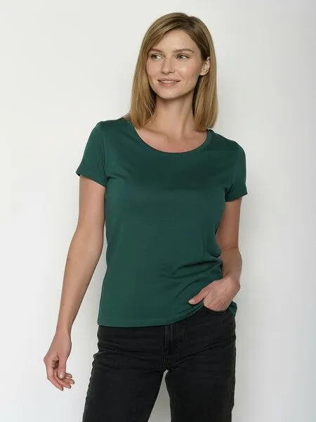 GreenBomb GREENBOMB Basic Loves - Sportliches T-Shirt aus Bio-Baumwolle / GOTS / Fair & Vegan, Türkis (petrolgrün), – Produktbild 1 von 4