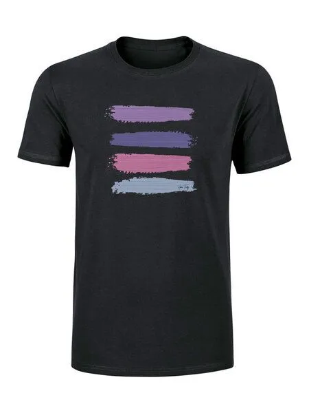 Human Family Human Family Premium Herren T-Shirt Rolls "Stripes" aus 100% Bio-Baumwolle, Weiss, – Produktbild 2 von 2