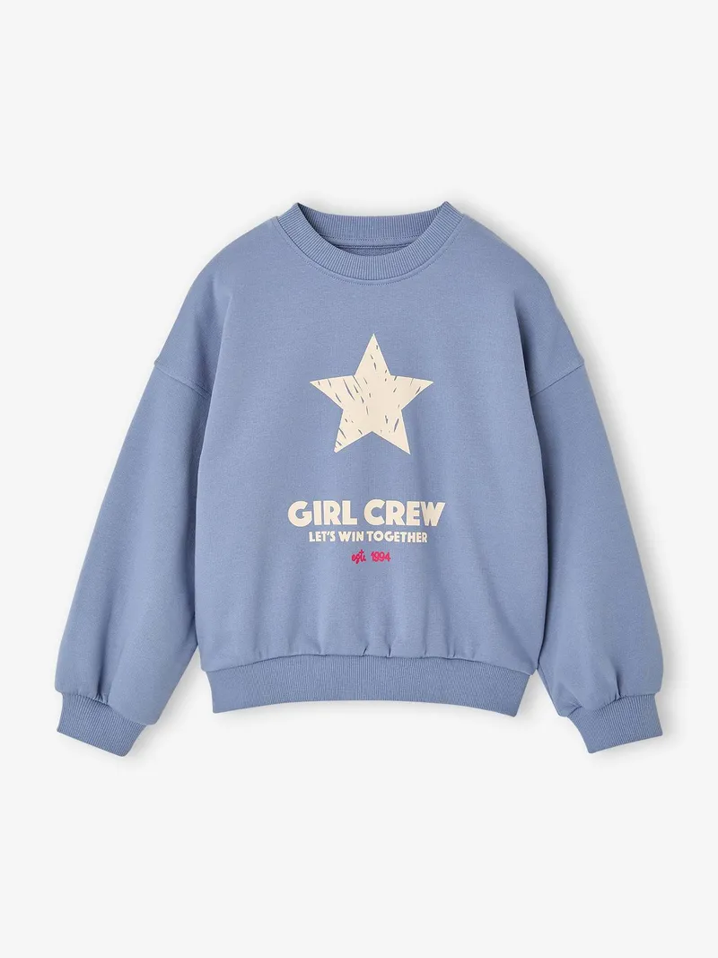 Vertbaudet Sweatshirt Mädchen, Blau chambray, – Produktbild 4 von 4