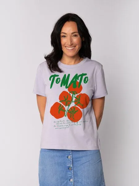 watapparel watapparel T-Shirt Frauen Tomato, Lavender, – Produktbild 1 von 4