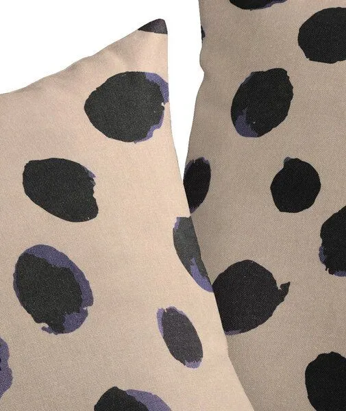 Nature by Adam Nature by Adam Kissenhülle aus Leinen und Bio-Baumwolle - Made in Germany - Dots, Lila, – Produktbild 1 von 4