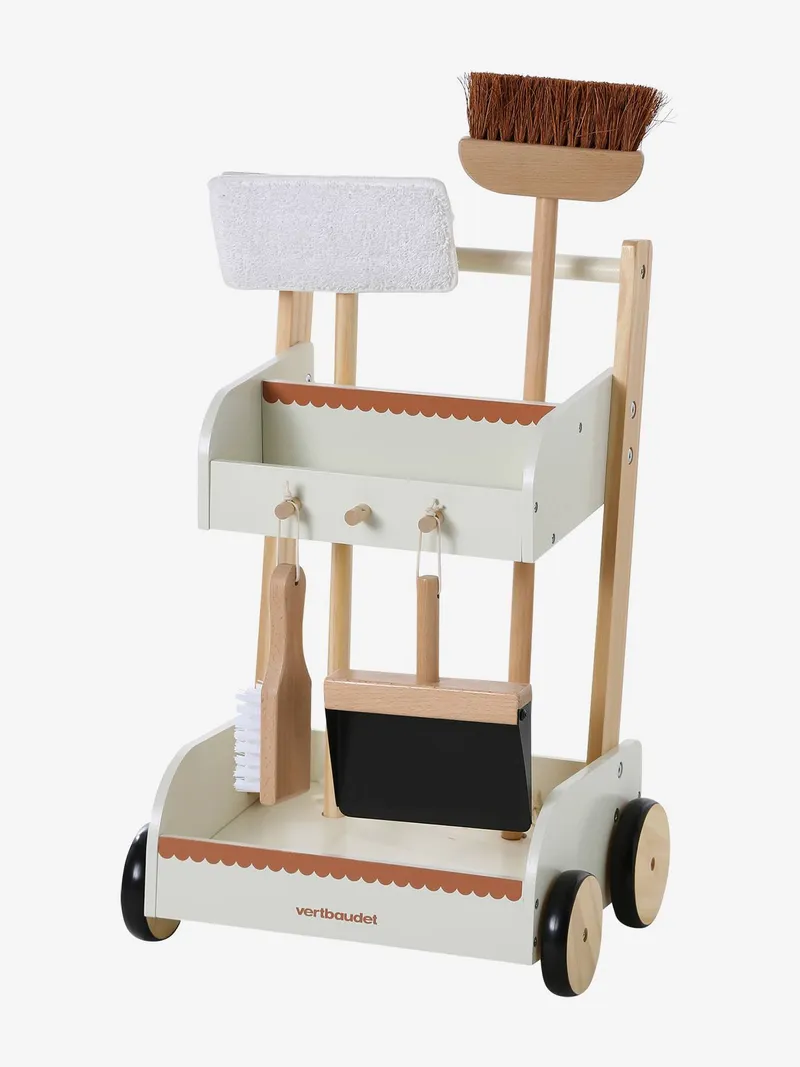 Vertbaudet Vertbaudet Kinder Putzwagen, Wollweiß, – Produktbild 3 von 4