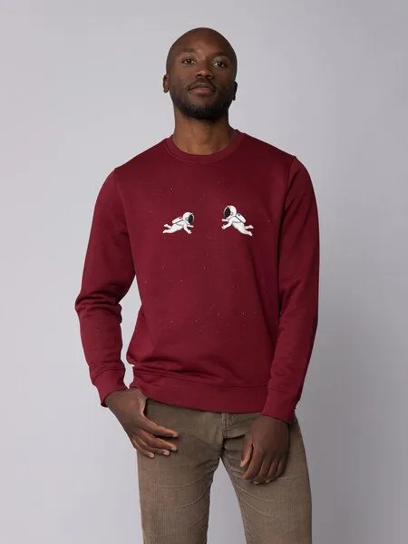 watapparel watapparel Sweatshirt Unisex Space love, Burgundy, – Produktbild 2 von 3