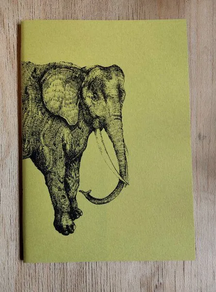 NanMa NanMa Handgebundenes Notizbuch „Elefant“ – In Österreich bedrucktes Skizzenbuch für Zeichnen und Journaling, Gelb, – Produktbild 2 von 4