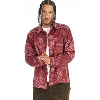 KOMODO KOMODO Herren vegan Hemd Mit Bandana Print Burgunderrot – Produktbild 1 von 1