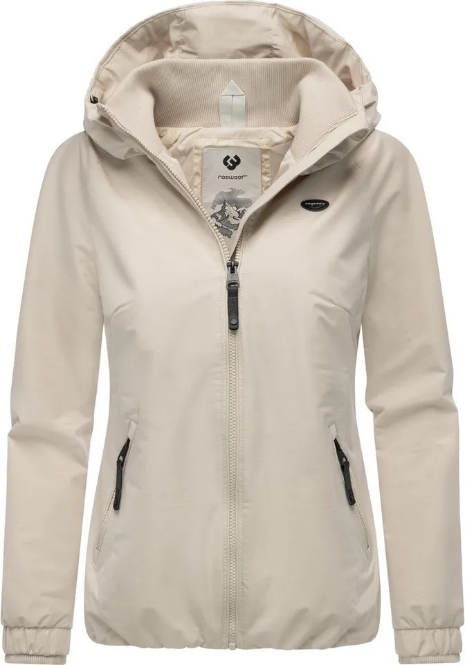 ragwear ragwear Outdoorjacke Dizzie Tech Wasserdichte Damen Übergangsjacke mit großer Kapuze, Braun, – Produktbild 5 von 5