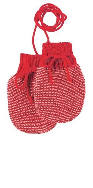 Disana Disana Strick-Handschuhe bio Merinowolle, Rot-rosé, – Produktbild 3 von 4