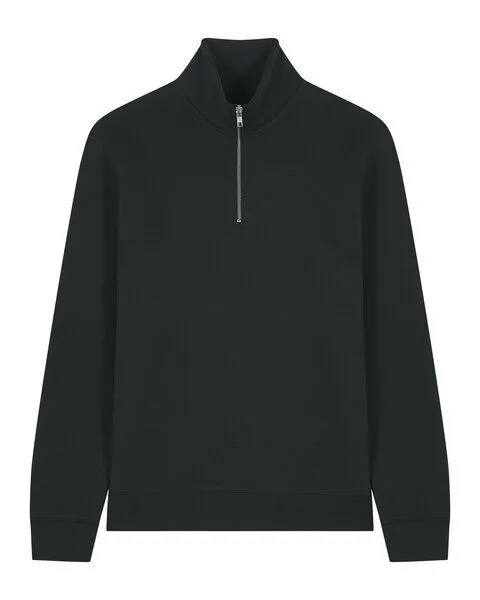 Greenspired Greenspired Mittelschweres Unisex Quarterzip Sweatshirt 280g/m² XXS-5XL, Schwarz, – Produktbild 1 von 1