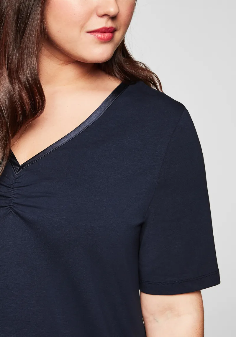sheego Longshirt marine, Marine, – Produktbild 3 von 3