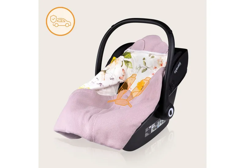 Lionelo Kinderdecke TRAVEL SWADDLE BLANKET, lionelo, Hypoallergene Materialien/Bambus und Baumwolle/TOG 2,5, Rosa, – Produktbild 4 von 5
