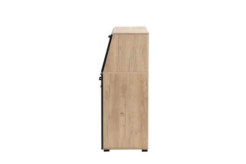 OTTO home Sekretär Moid, Home-Office-Schreibtisch, viele Stauraummöglichkeiten, kompaktes & modernes Design, B. 88,5 cm, Schwarz, – Produktbild 4 von 5