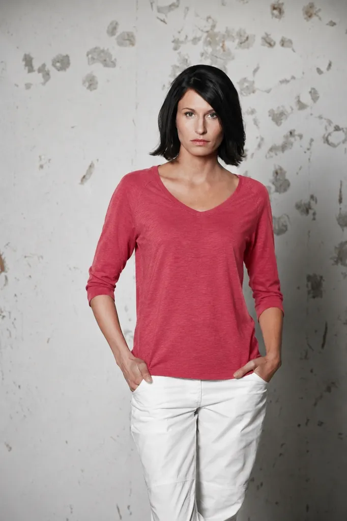 HempAge Hempage Damen vegan Raglan Shirt Barolo Rosa, Rosa, – Produktbild 2 von 2