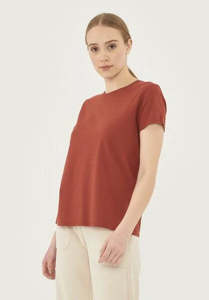 ORGANICATION ORGANICATION Damen Basic T-Shirt aus Bio-Baumwolle, Ginger, – Produktbild 1 von 4