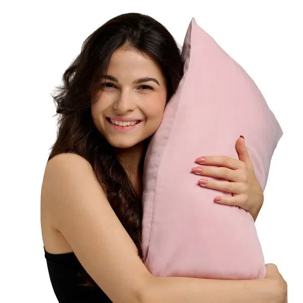 Qupro Qupro Pillowcase Doppelpack rosé vegane Seide (40 x 80 cm) – Produktbild 2 von 5