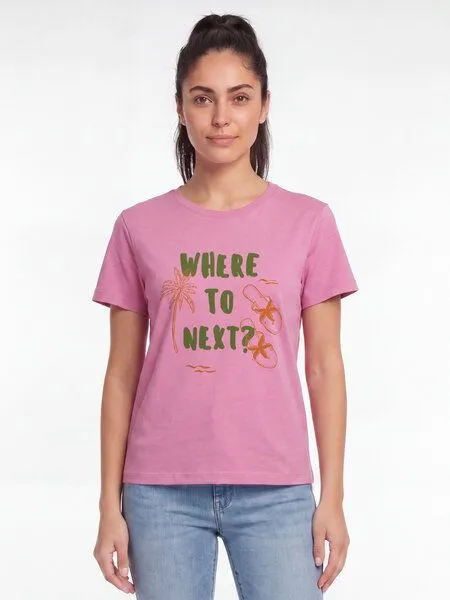 watapparel watapparel T-Shirt Frauen Where to next, Bubble pink, – Produktbild 2 von 2