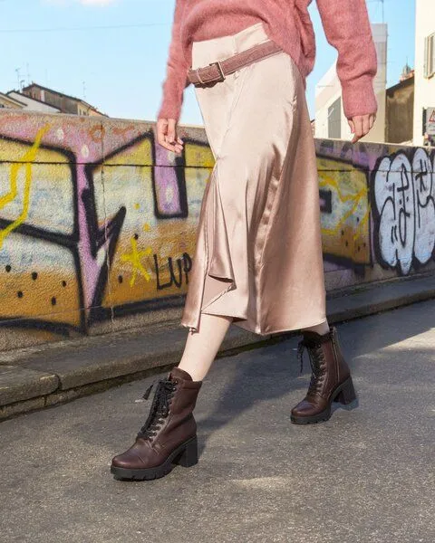 AGAZI AGAZI AGA - plant-based leather boots, Schokolade, – Produktbild 4 von 4