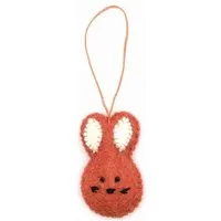 El Puente El Puente Deko-Anhänger "Häschen" | Fair Trade & Handmade aus Nepal, Weiß,schwarz,orange, – Produktbild 1 von 1