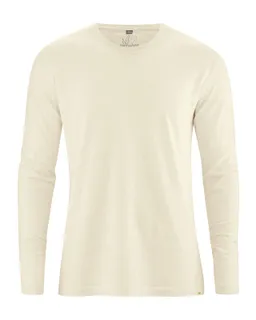 HempAge Hempage Herren vegan Langarmshirt Basic Natural – Produktbild 1 von 1