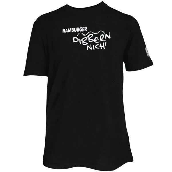 Spirit of Hamburg Spirit of Hamburg Biobaumwoll T-Shirt mit Spruch „Hamburger dibbern nich‘“, Türkis, – Produktbild 2 von 3