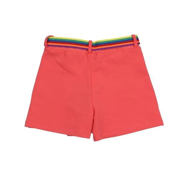 Walkiddy Walkiddy Mädchen Rock GOTS-zertifiziert aus Bio-Baumwolle rosapink „Sun Kissed Pink“ mit gestreiftem Bindegürtel, Blau, – Produktbild 3 von 3