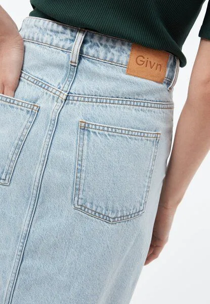 Givn Berlin Givn Berlin Jeansrock GBKARLOTTA aus Bio-Baumwolle, Light blue, – Produktbild 3 von 4