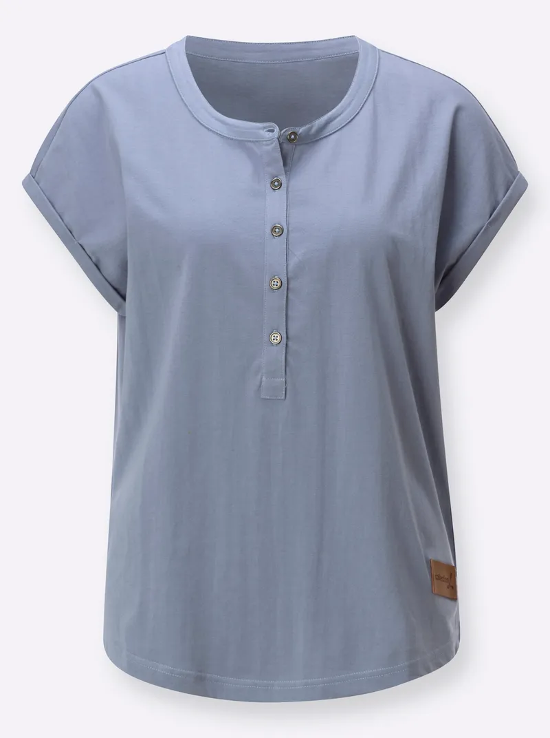 Witt Rundhalsshirt taubenblau, Taubenblau, – Produktbild 1 von 2