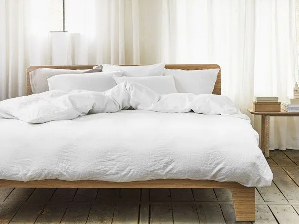 Yumeko Bettwäsche "Yumeko" aus Gewaschenes Leinen, Pure white, – Produktbild 1 von 4