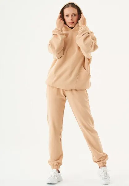 ORGANICATION ORGANICATION ESSENTIALS-HANDE- Soft Touch Oversize Hoodie aus Bio-Baumwolle, Beige, – Produktbild 2 von 3