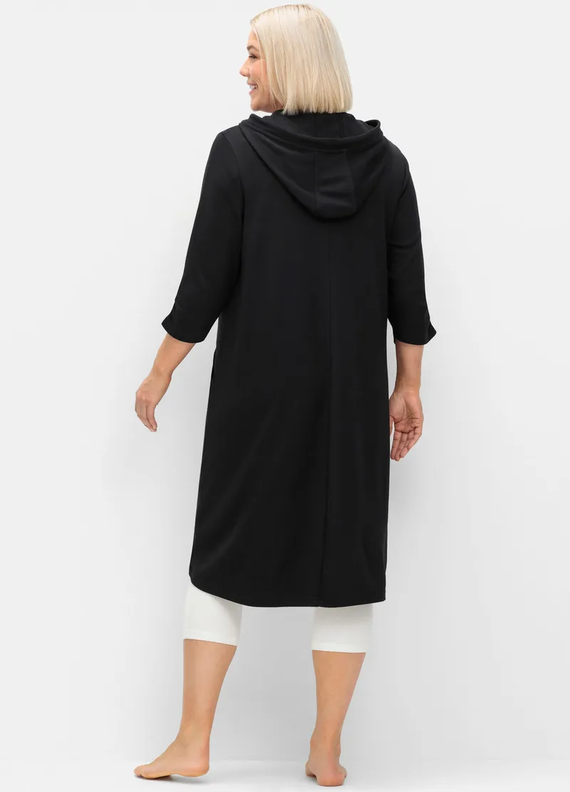 sheego Shirtkleid schwarz, Schwarz, – Produktbild 1 von 2