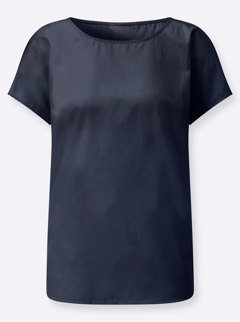 Witt Baumwollbluse marine, Marine, – Produktbild 1 von 2