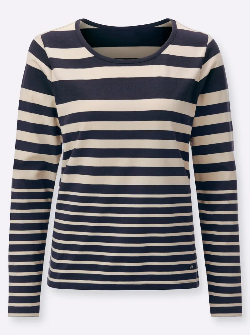 Witt Ringelshirt marine-sand-geringelt, Marine-sand-geringelt, – Produktbild 2 von 2