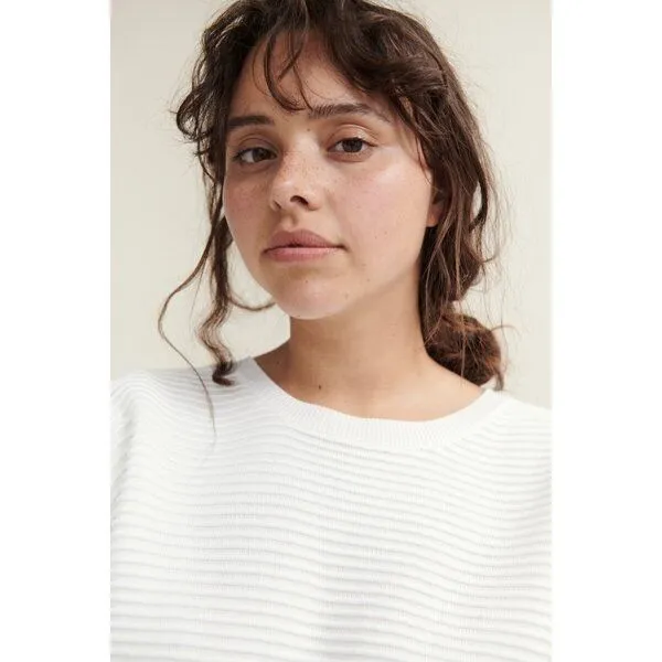 Basic Apparel Basic Apparel Strickpullover - Ista sweater organic - aus Bio-Baumwolle, Weiß (white), – Produktbild 3 von 3