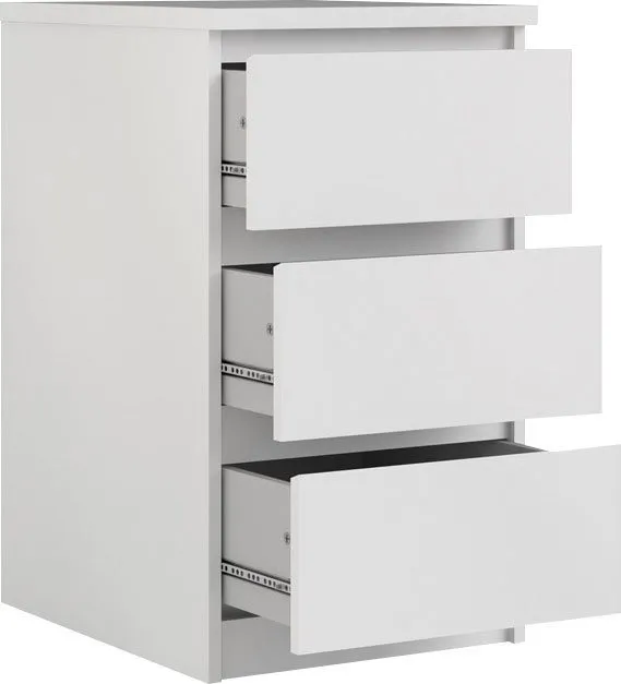 Home affaire Kommode Naia, Elegante und modernes Sideboard mit 3 geräumigenSchubladen, Weiß, – Produktbild 4 von 5