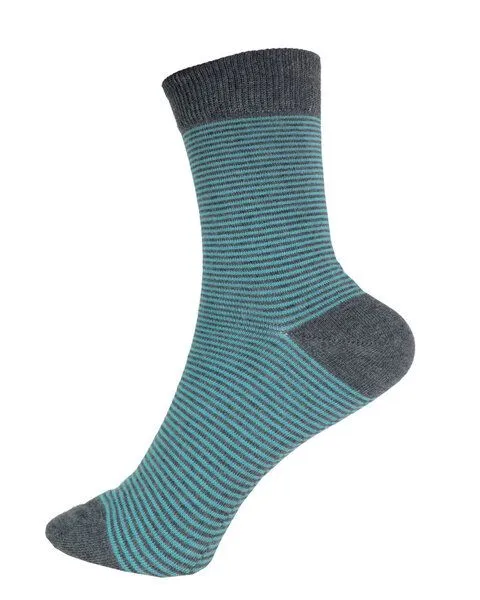 grödo Grödo Damen Socken feingeringelt Bio Baumwolle Elasthan, Catrame-gletscher, – Produktbild 1 von 1