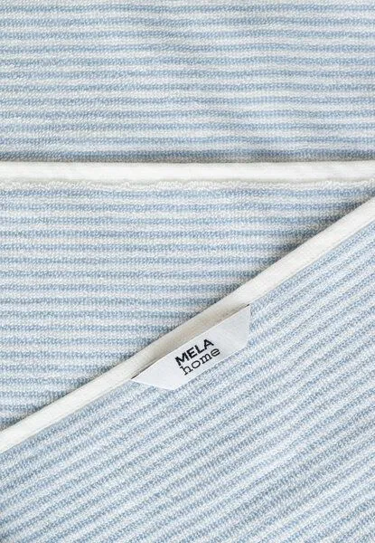 MELA MELA Handtuch Style TANVI Stripes aus 100% Bio-Baumwolle, Cloudy blue gestreift, – Produktbild 4 von 5