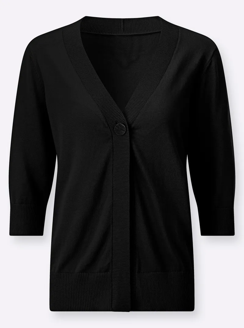 Witt Feinstrickjacke, Schwarz, – Produktbild 1 von 2