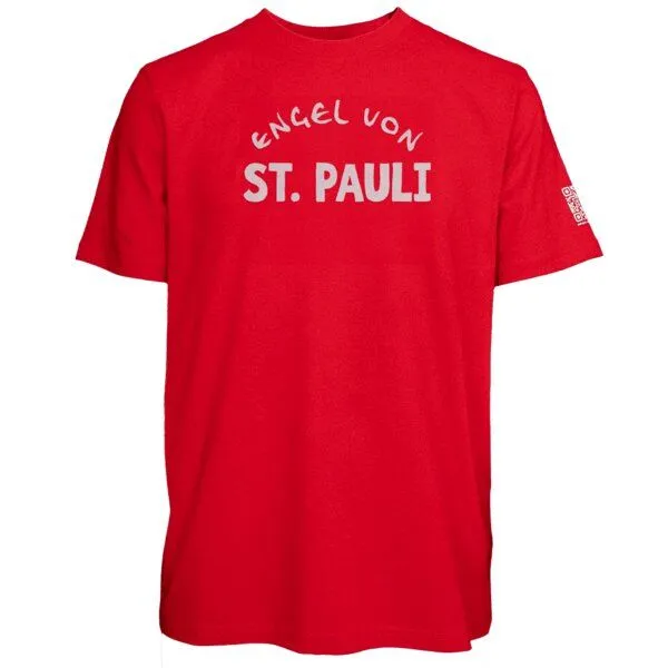 Spirit of Hamburg Spirit of Hamburg Biobaumwoll T-Shirt mit Spruch Engel von St. Pauli, Rot, – Produktbild 1 von 4